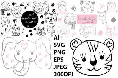 Animals set. SVG.