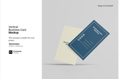 Vertical Business Card Mockup