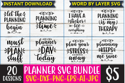 Planner SVG Bundle