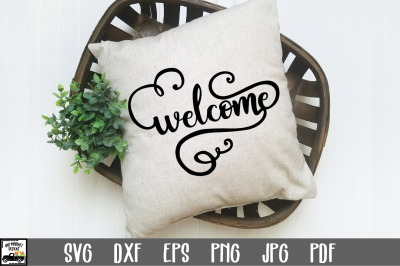 Welcome Sign SVG File - Fancy Welcome SVG File