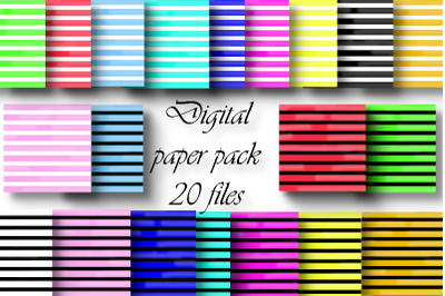 Stripes Backgrounds, Digital Paper Pack, Watercolor Basic,Distressed N