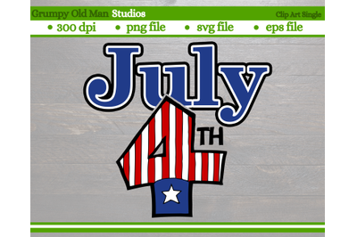 patriotic July 4th design | red white and blue