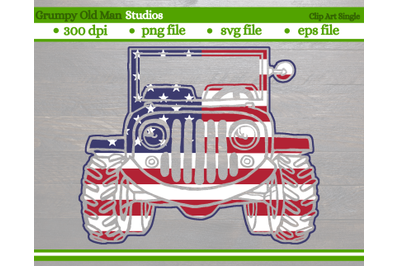 patriotic jeep | 4th of July design