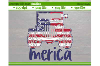 patriotic jeep | merica design | USA