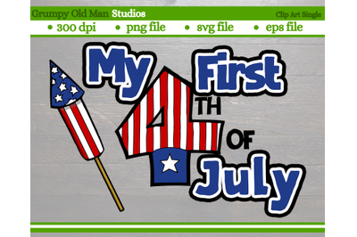 my first 4th of July | patriotic design