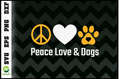 Peace Love &amp;amp; Dogs peace heart pawprint