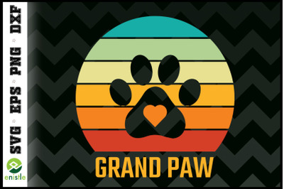 Dog Lover Grandpaw Retro Design