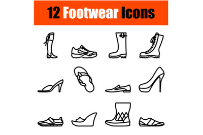 Footwear Icon Set