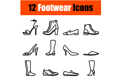 Footwear Icon Set