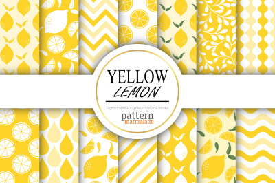 Yellow Lemon Digital Paper - S0401