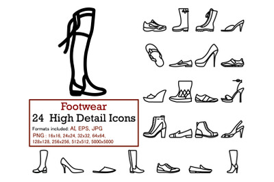 Footwear Icon Set