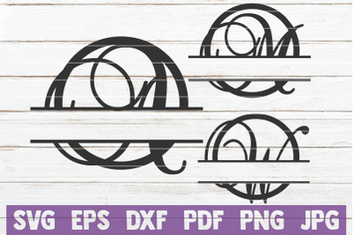 Swirl Circle Monogram Alphabet