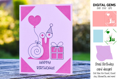 Snail Birthday card design