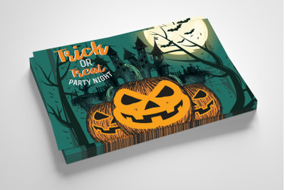 Trick or Treat Halloween Party Card