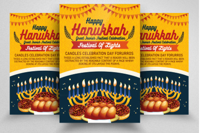 Happy Hanukkah Festival Flyer/Poster