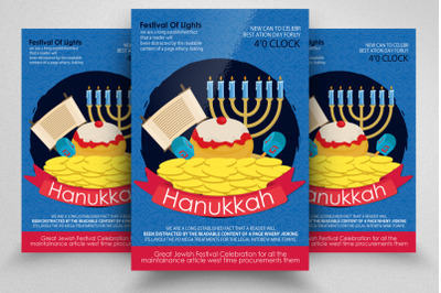 Hanukkah Festival Flyer Template