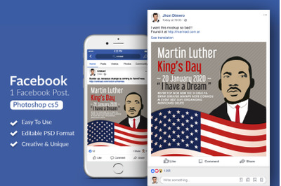 Martin Luther King FB Post Banner