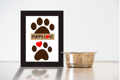 Paw Print Puppy Love Duo | SVG | PNG | DXF | EPS