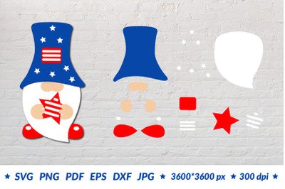 Gnomes Patriotic SVG. Gnomes 4th of July SVG. Gnome SVG