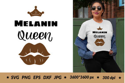 Melanin Queen SVG. Black girl SVG. Black Woman SVG, PNG