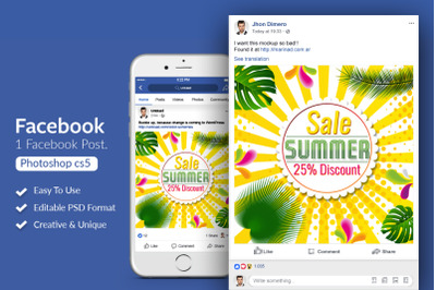 Summer Sale Offer Facebook Post