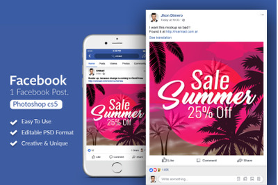 Summer Sale Offer Facebook Post