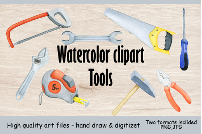 Watercolor bundle repair tools. Father&#039;s day. Sublimation