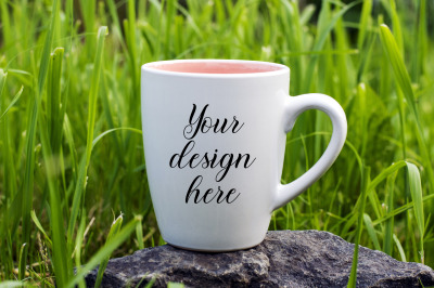 Coffee mug mockup. Mug template. PSD, JPEG files. Mug Stock photo.