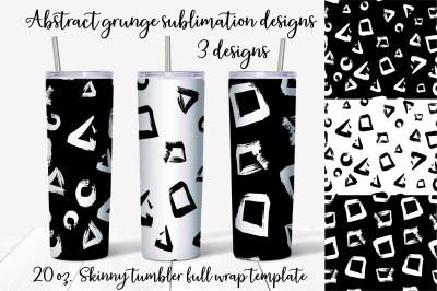 Abstract grunge  sublimation design. Skinny tumbler wrap design.