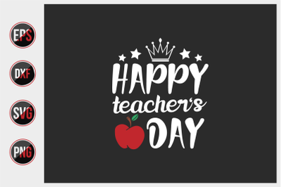 Happy teachers day svg.