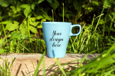 Coffee mug mockup. Mug template. PSD&2C; JPEG files. Mug Stock photo.