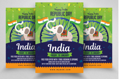 Indian Republic Day Flyer Psd