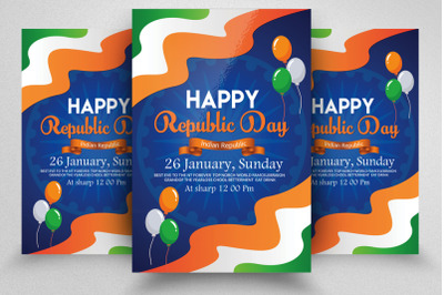 Happy India Republic Day Festival Flyer