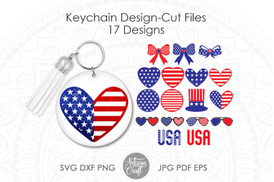 Patriotic keychain, keychain SVG, sublimation PNG