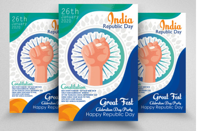 India Republic Day Flyer/Poster Psd