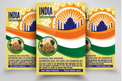 Indian Independence Day Flyer Template