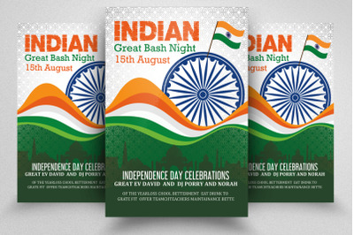 Indian Independence Day Celebration Flyer