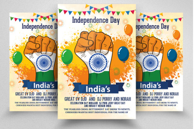 Happy Indian Independence Day Flyer