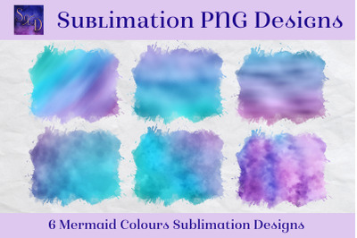 Sublimation PNG Designs - Mermaid Colours Images