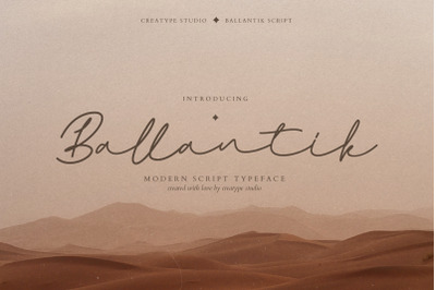 Ballantik Modern Monoline Script