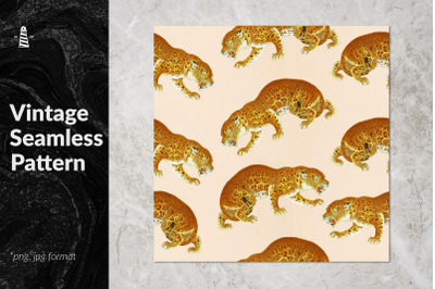 Vintage leopard seamless pattern