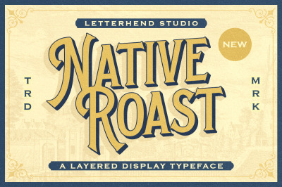Native Roast - Layered Display Font