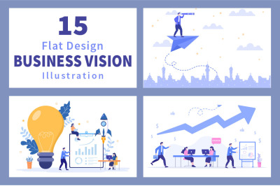 15 Business Vision And Target Illustration