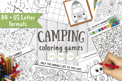 Camping coloring games