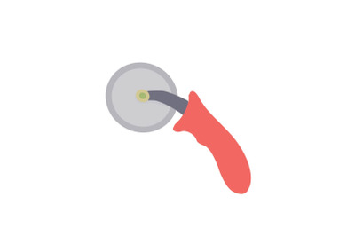 Kitchen Pizza Cutter Flat Icon