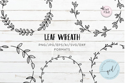 Leaf Wreath Clipart SVG