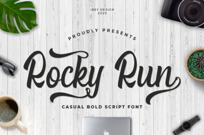 Rocky Run - Bold Script font