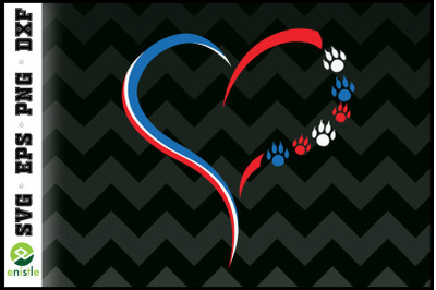 Dog Mom Dad Dogs Paw Heart 4th of July