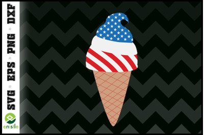 Ice Cream american flag 4th of July