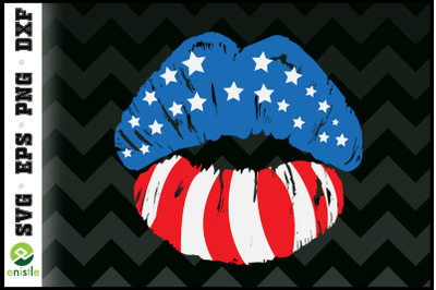 Lips Kissing 4th of July Party